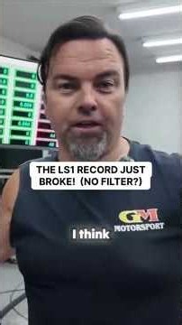 LS1 Record Broken! 🚨 No filter, big power gains.
