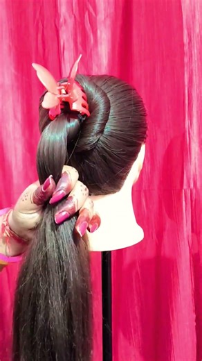 Cute hairstyle with 🦋 Clawclip for girls #shorts #youtubeshorts #trending #viral #hairstyle