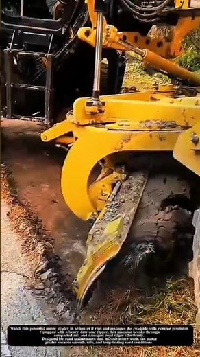 Powerful Motor Grader Ripper Restoring Road Edges with Precision! #shorts