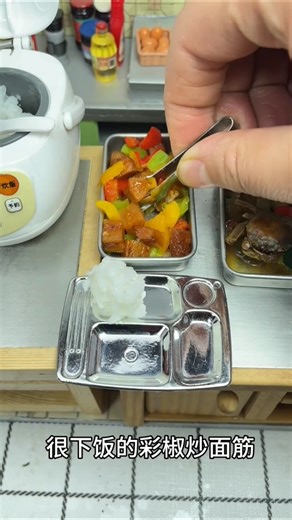 Take a look at what's served in the mini buffet cafeteria ?#minikitchen #food #viral