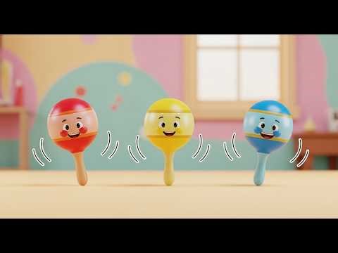 Three Little Maracas Shake Shake Shake | Musical Instruments & Counting Song for Kids