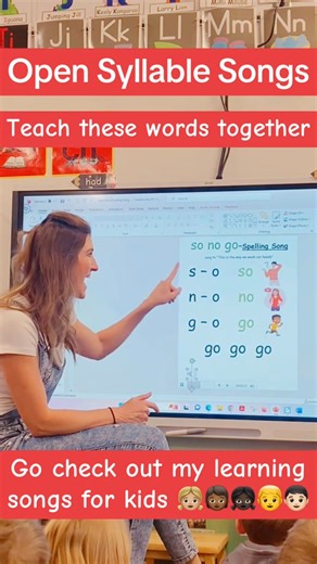 Open Syllable Songs! #learnenglish #english #englishteacher #mrssmithscatchysongs #kindergartenteacher #cv #spellingsong #phonics #phonicssong #sor #spelling | Mrssmithscatchysongs