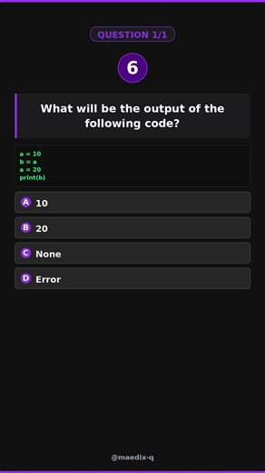Python Variables & Assignment – Part 2 Quiz