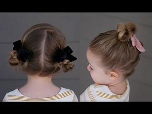 Easiest Toddler Messy Bun | Lu's Hairdos | Q's Hairdos