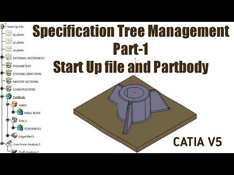 CATIA V5 : Specification Tree Management Part-1 : Start-Up File and Partbody