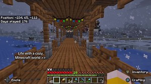 Explore a Cozy Christmas Minecraft World