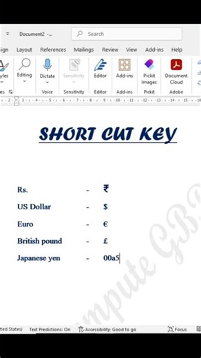 Rupee सिंबल (₹) का Secret Code! 🔥🔥 MS Word में Instant Insert Trick! 😱😱