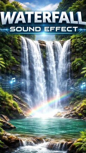 Waterfall Sound Effect | Relaxing Nature Sounds, Flowing Water Ambience (HD Audio)