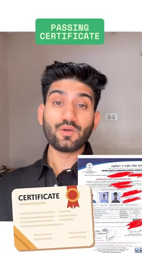 Dr.Praveen Kumawat on Instagram: "Passing Certificate: Documents Required: 1. Entry Slip 2. Admit Card 3. Original ID (Passport + PAN Card / Driving License) 4. Original Degree Certificate + Transcript 5. NEET UG Scorecard / Eligibility Certificate 6. 10th & 12th Original Marksheet 7. Self-Declaration Form Follow @dr.fit1907 For More #fmgepreparation #fmge #mbbsinrussia #mbbsinabroad #fmgepreparation"