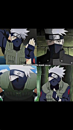 Kakashi with mask on or #kakashi #kakashihatake #trending #mostpopular #recommended #viralshort #