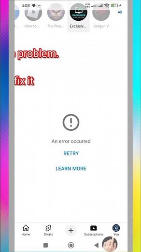 How to Fix 'An Error Occurred' YouTube Problem #youtube #problem