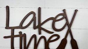 Lake Time Wooden Sign: Rustic Lake House Wall Art - Etsy