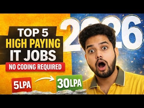 Top 5 High Paying IT Jobs Without Coding 💰 (2026 Guide) #freshersjobs #nocodingjobs