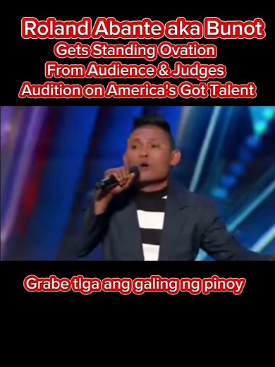 Roland Abante aka Bunot Audition on America's Got talent Get's a Standing Ovation From the Audience