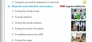 Computers are used in restaurants to cook food.D. Match the wo... | Filo