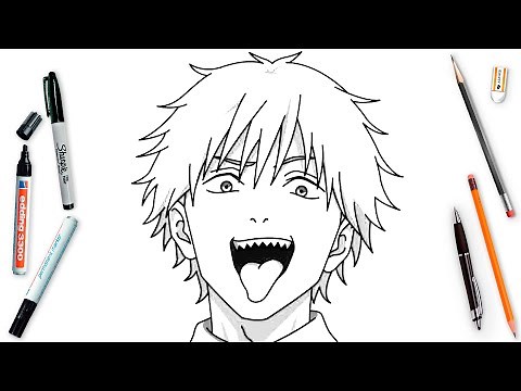 How To Draw Denji Easy Step By Step | Chainsaw Man Anime Art Tutorial