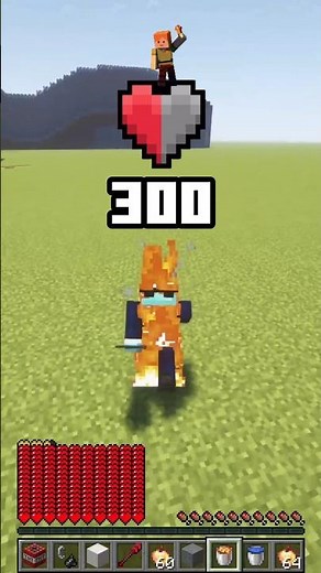 I Tested 300 Hearts Against Minecraft #shorts