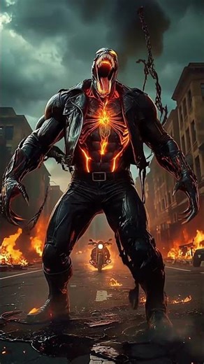 Venom x Ghost Rider Fusion — Hell’s Symbiote Unleashed 🔥🕷️💀