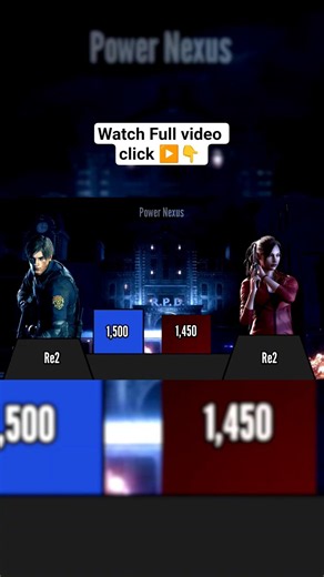 Leon vs Claire power levels #residentevil #powerlevels #gaming