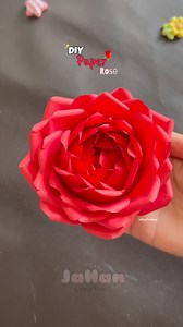 DIY paper rose 🌹 #diy #paperflowers #papercraft #roses #crafting #GiftIdeas #fbyシvideo #fbreelsfypシ゚ #handmade | JaHan Arts Craft