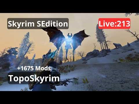 🔴 SKYRIM SE +1660 Mods: Aventuras y Exploración con TopoSkyrim ⚔️🛡️ | Live 213