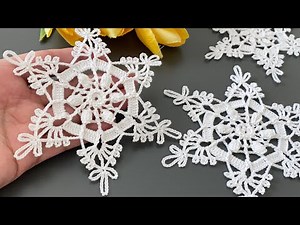 ❄️This Crochet Snowflake is Incredibly Beautiful🌟 Motif Pattern Tutorial for Beginners