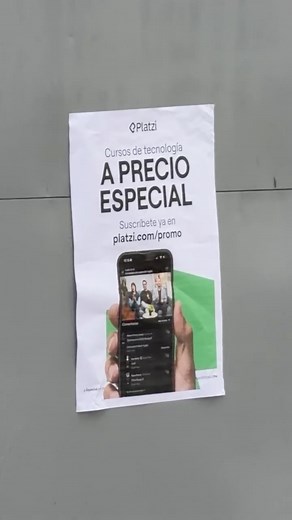 ¡Platzi está a precio especial por tiempo limitado! Aprende las habilidades más demandadas en tecnología con cursos de programación, inglés, inteligencia artificial, marketing digital y mucho más, con clases en línea que se adaptan a tu ritmo. Potencia tu carrera profesional y prepárate para el futuro hoy mismo. Inscríbete ahora mismo en Platzi. | Platzi