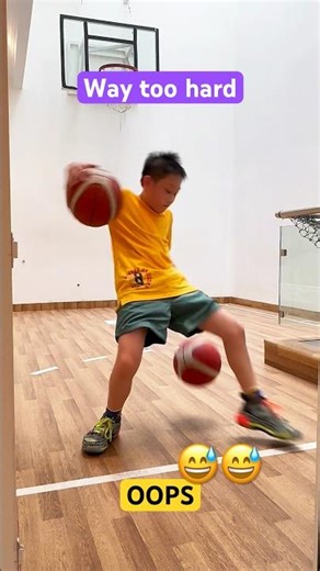 DON’T FALL 😱 ALMOST SLIP ON BALL 😭 #shorts #bloopers #ballislife