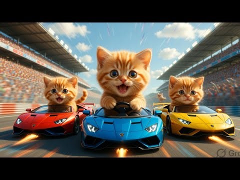 Kitten Turbo Racing Championship | Brave Leo’s Epic Comeback Race #catstory #aicat