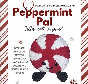 Peppermint Pal Crochet Pattern, Jellycat Crochet Pattern, Peppermint Plushie Crochet Pattern - Etsy Australia