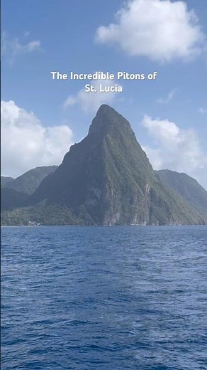 The Famous Pitons of St. Lucia! #royalcaribbean #pitons #stlucia #cruise #cruiseship