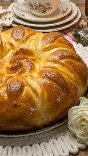 Cvet POGAČA - Ovo Testo Je Kao Pena, Pogledaj Presek! Mekana i Svečana ⬆️ Recept je na mom YouTube kanalu HomeStyleFoodLady u opisu profila 🥰 .......... ⬆️ Recipe is on my YouTube channel HomeStyleFoodLady, link is in the profile description 🥰 #pogaca #bozicnapogaca #svecanapogaca #recepti #slavskikolac #2026 #slava #bozic #domacakuhinja #uskrs #vaskrs #pogacarecept #receptzapogacu #homestylefoodlady #festivebread #holidaybread | Home Style Food Lady