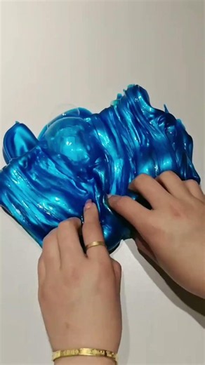 How to Make Deep Blue Glitter Slime 💙✨ | Super Satisfying Slime ASMR #shorts