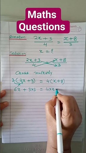 Solve Equations Fast Using Cross Multiplication