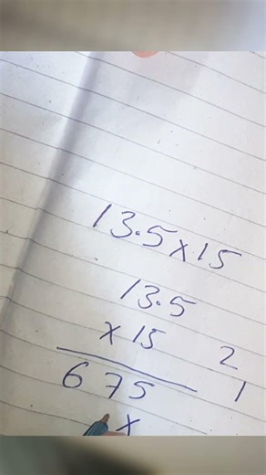 Multiply Decimals Fast | Math Shortcut 13.5 × 15#shorts