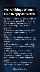 Weird Things Women Find Deeply Attractive | Beautiful Words