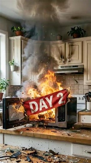 Day 2 #microwave #explosion #challenge #popcorn #food