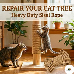 Natural Sisal Rope for Cat Tree Repair – Heavy Duty Scratching Post Replacement DIY Supply - Etsy UK