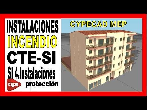 CYPE MEP incendio.CYPECAD MEP incendio.Tutorial Clase 24.Instalaciones del edificio.Curso completo.