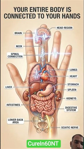 How Your Hands Reflect Brain Heart Lungs Gut And Spine Health | Doctor Explained Body Map #ytfeeds