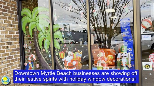 Downtown Myrtle Beach businesses are looking festive! Many businesses are participating in the Myrtle Beach Downtown Alliance's window decorating contest. The contest runs through Saturday, Jan. 3, 2026. Businesses can decorate their storefronts with lights, scenery and holiday cheer. Each participant will receive a number and the public will vote for their favorites using a QR code posted at each location. Questions? Call 843-839-0129. Awards will be given in five categories below. • Best Overa