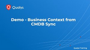 Demo- Business Context from CMDB Sync