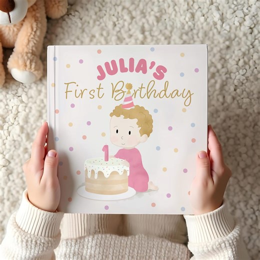 Personalized 1st Birthday Book for Baby Girl Custom Baby Name Storybook | First Birthday Keepsake for Boys & Girls Gift From Grandma, Aunt - Etsy UK