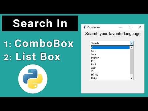 How To Create a Search-able tkinter Combo Box | Tkinter and Python | How To Create ComboBox