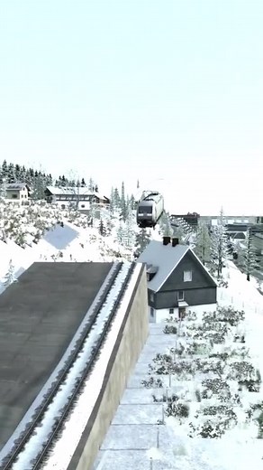 Serene Winter Train Journey Through Snowy Landscapes