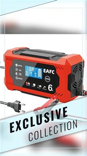 Car Battery Charger 12V 6A Intelligent Fast Charging Pulse Repair Type Full Auto-Stop Dual-Mode L...