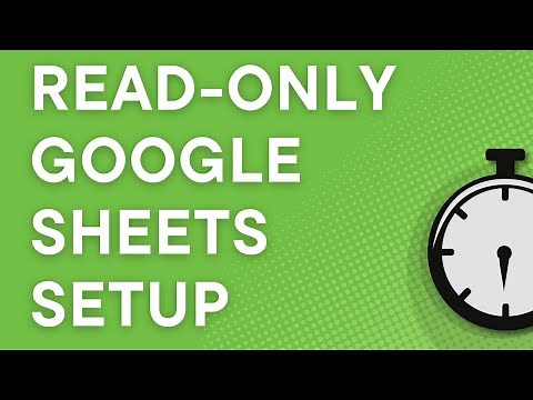 Google Sheets: Sharing a read-only spreadsheet, step by step