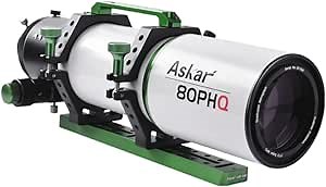 Askar 80PHQ Telescope,Aperture 80mm,F7.5,Quadruplet Astrograph,Flatifield Super APO,for Deep Sky Astrophotography and Visual Astronomy