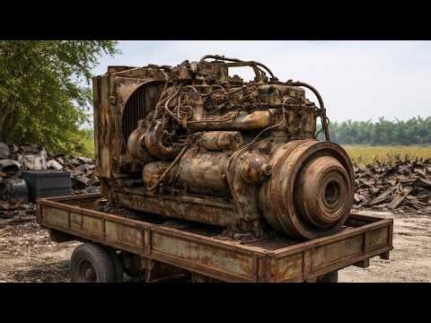 50-Year Abandoned Diesel Engine FULL Restoration – Unbelievable Result!