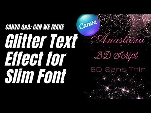 How to Make Glitter Text Effect in Canva Tutorial | Canva Hacks